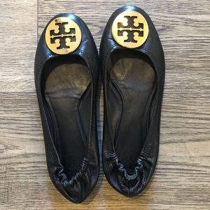Tory Burch Black Flats